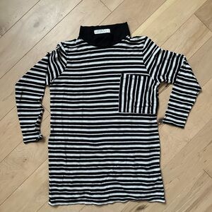 Eve Gravel Monochrome Striped Top